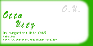 otto uitz business card