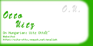 otto uitz business card